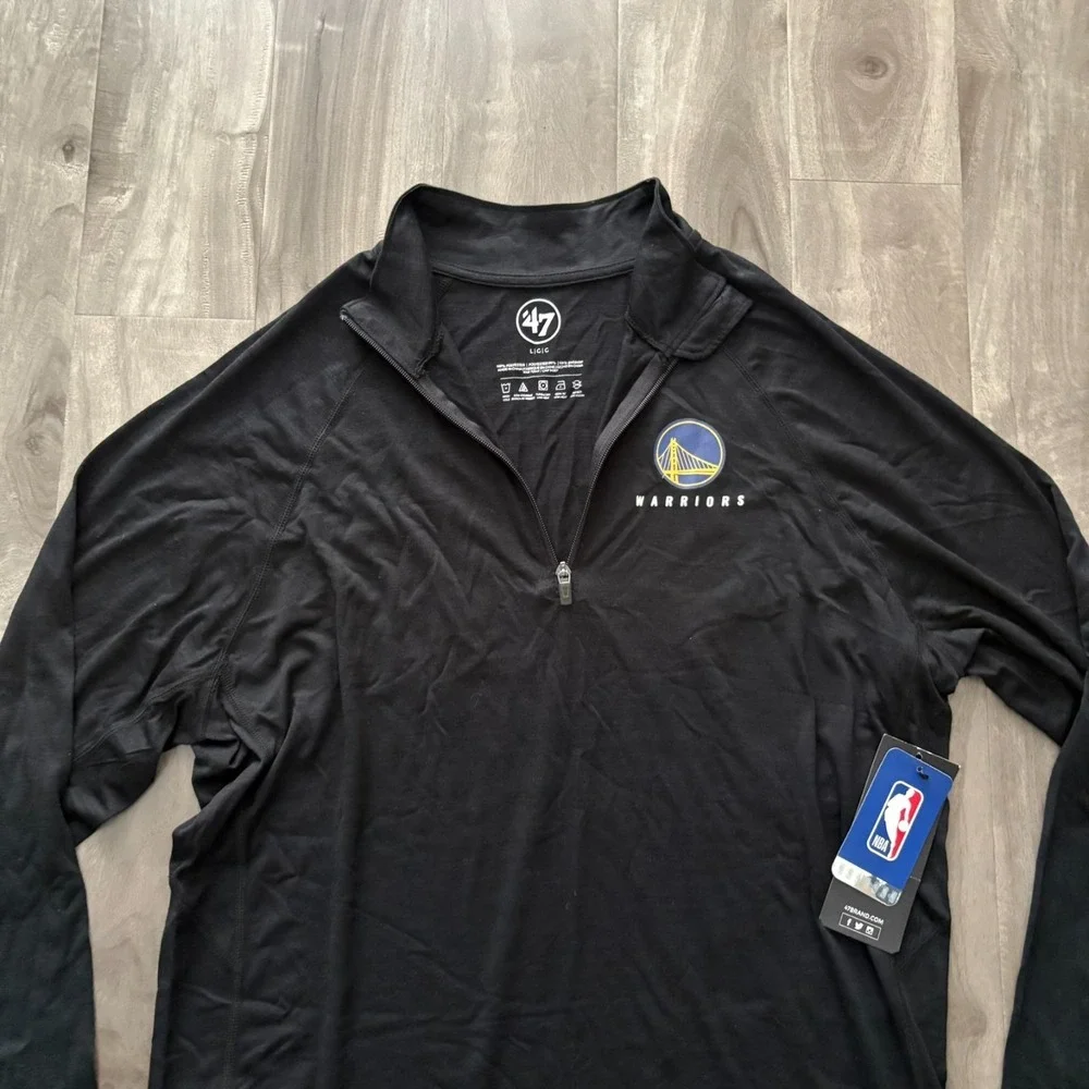 New '47 Brand NBA GSW Warriors Impact 1/4 Zip Pullover Shirt Men's‎ Large NWT